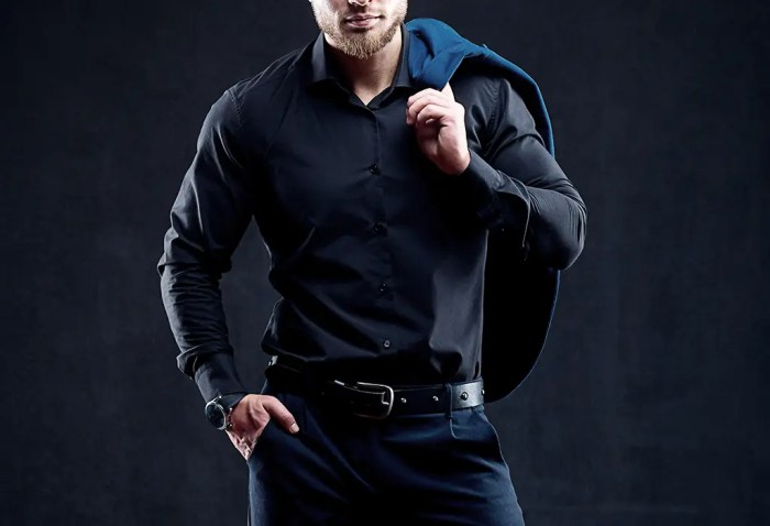 Black dress shirt mens small