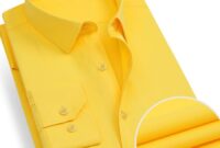 Men yellow dress shirts