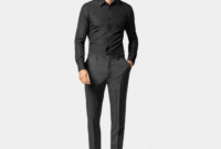 Black dress shirt mens small