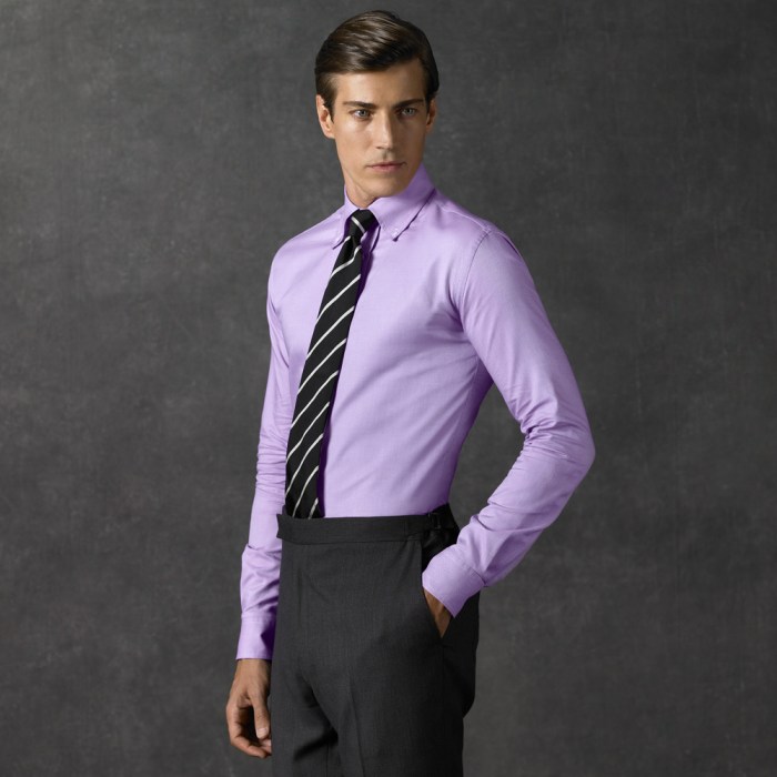 Lavender dress shirt men