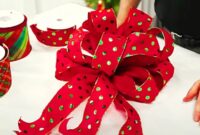 Loopy tie wreath wired ribbons